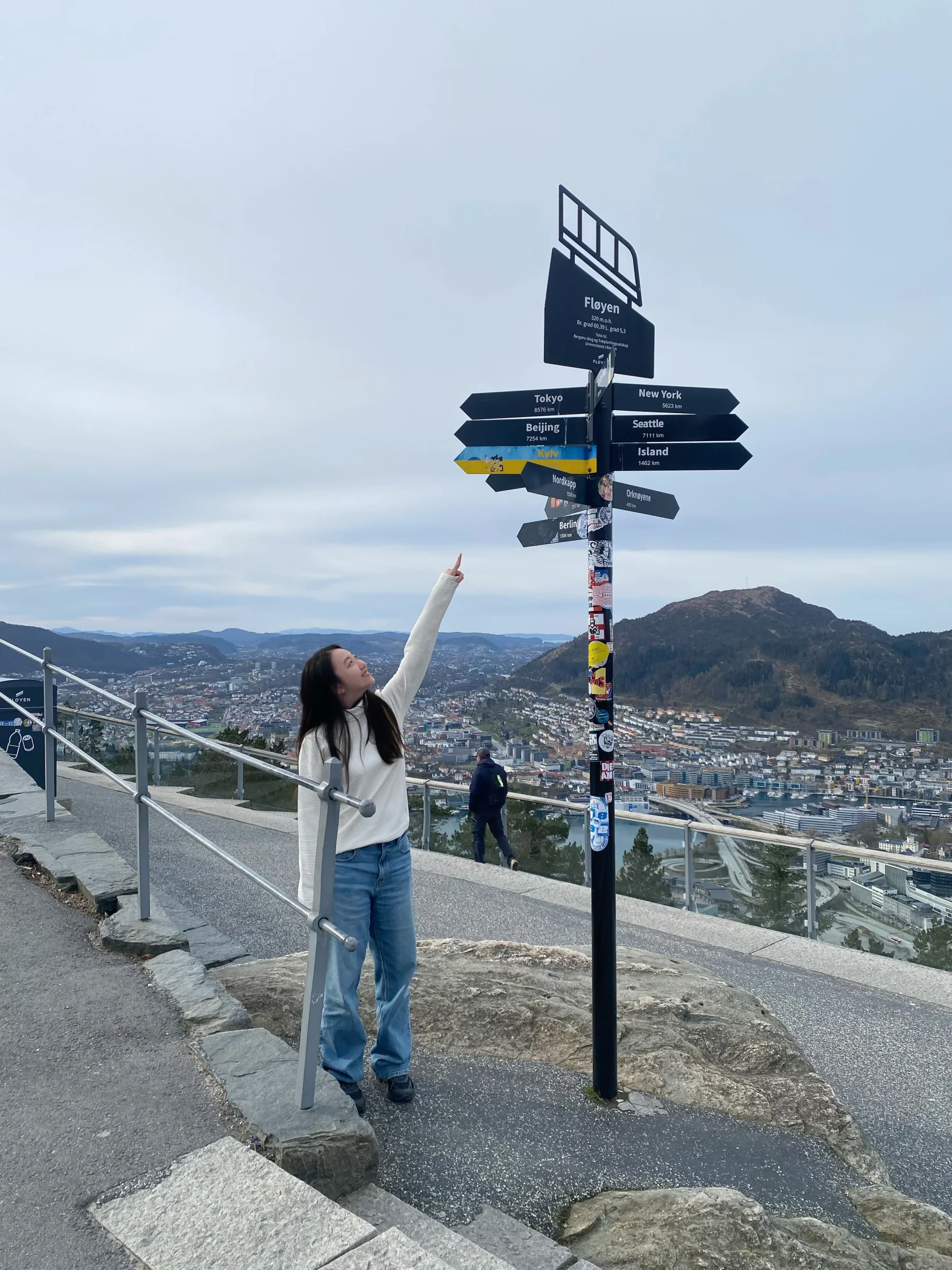 Conference travel moment at the Floyen overlook in Bergen