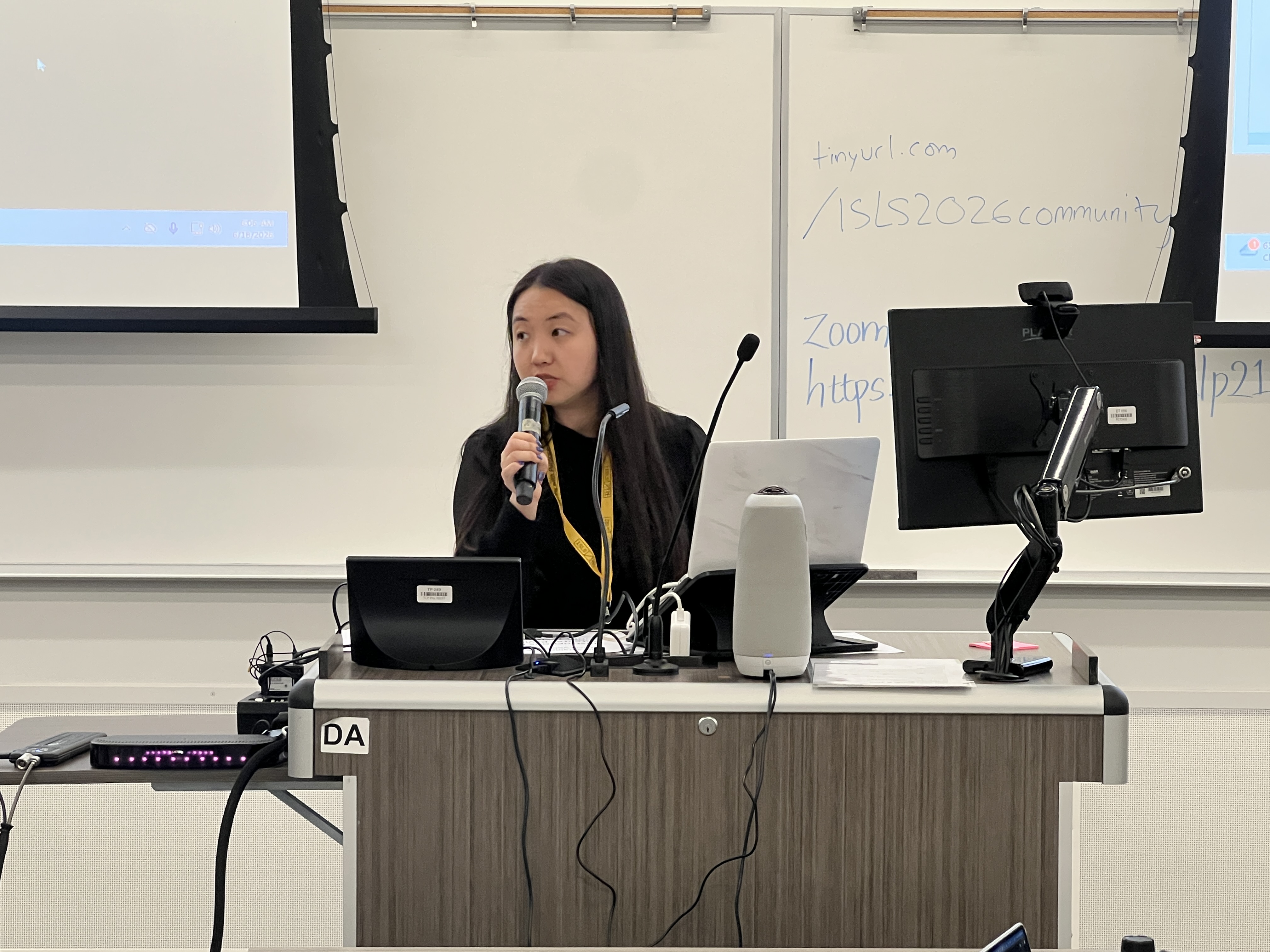 Shan Zhang presenting at ISLS 2026