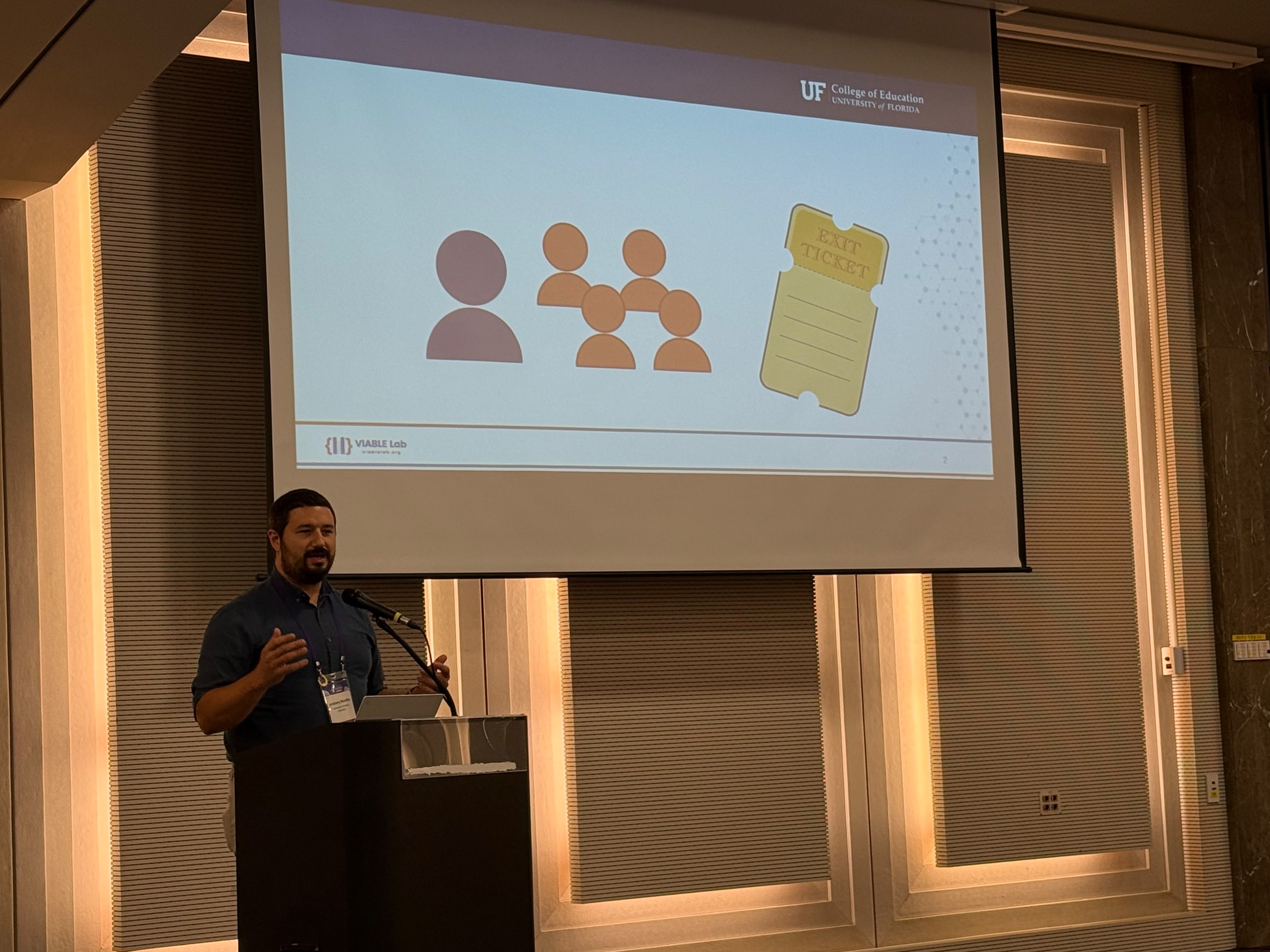 Anthony Botelho presenting mathematics formative assessment research at Festival of Learning 2026