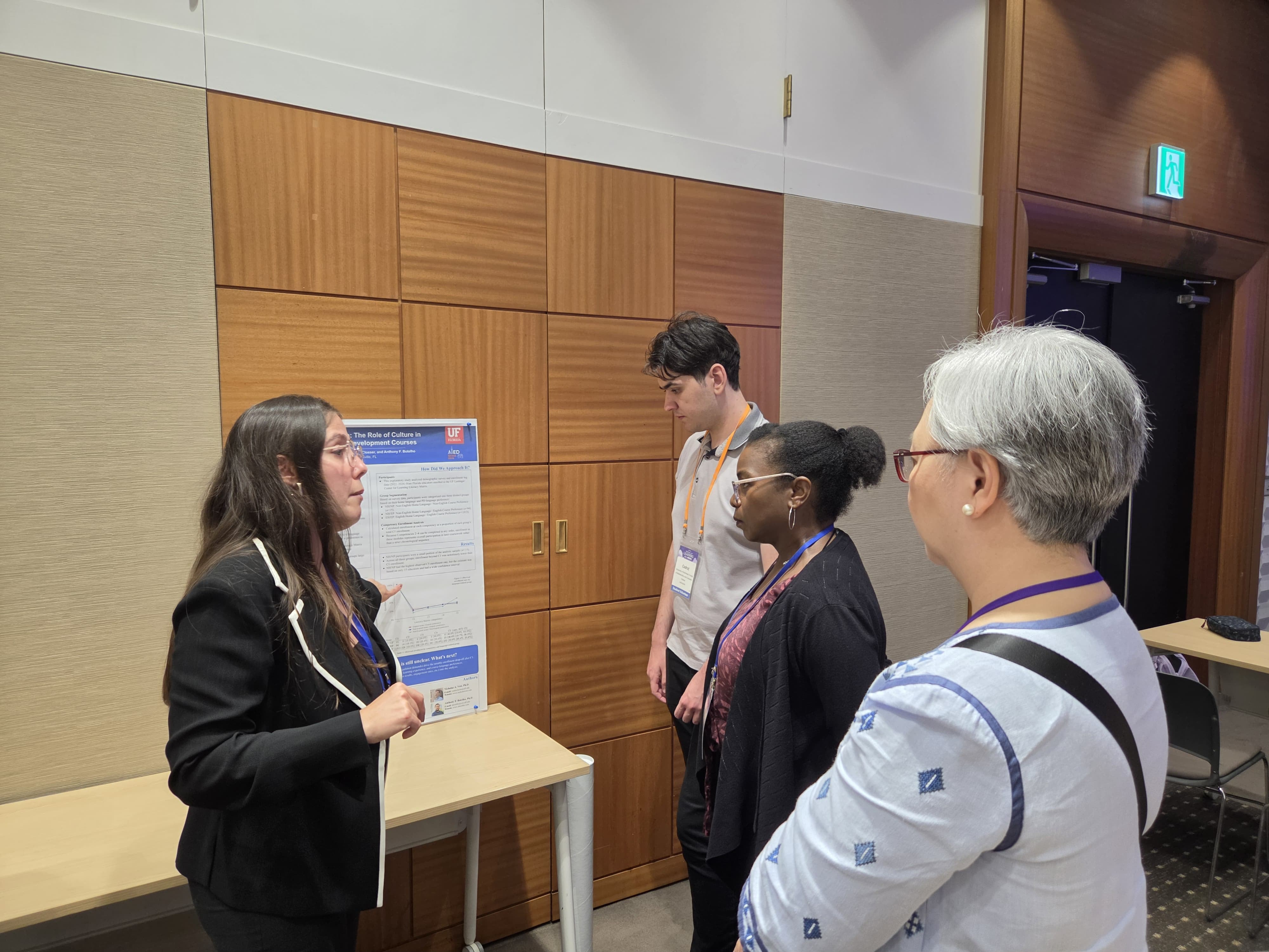 Natalia Martin presenting a workshop poster at Festival of Learning 2026